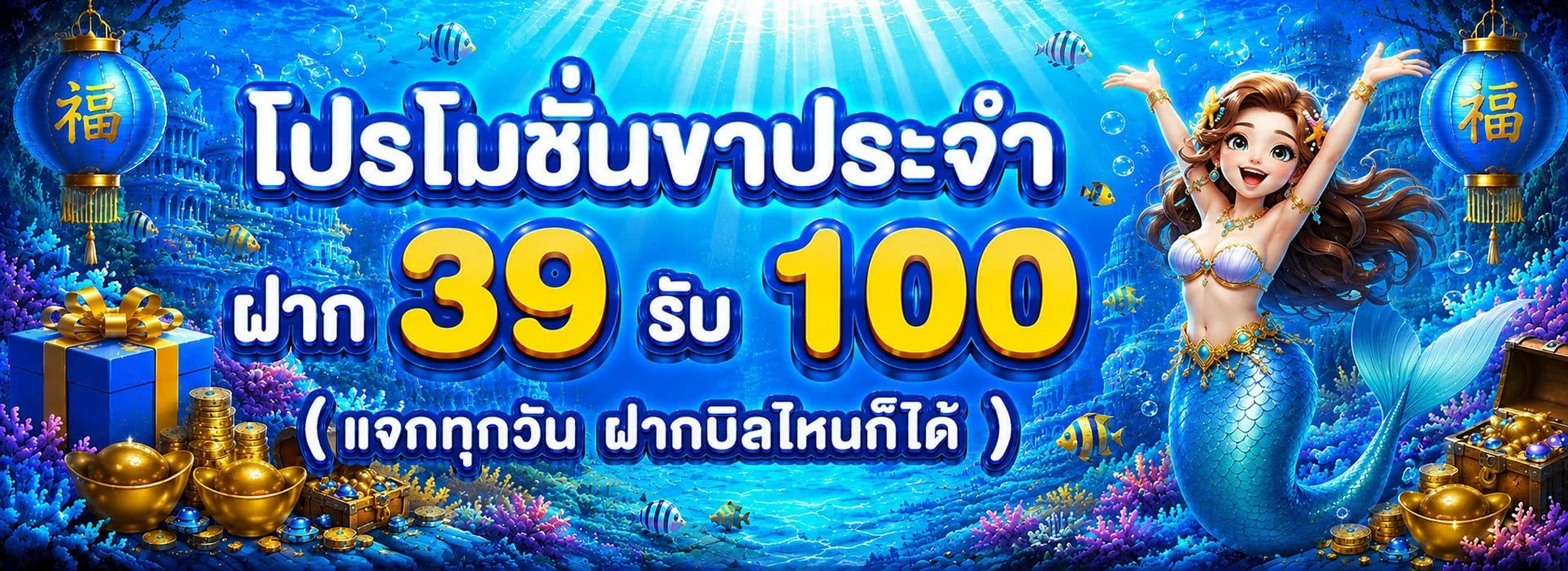 แบนเนอร์ต้อนรับสมาชิกใหม่ MF168 พร้อมโปรฝาก 100 รับ 100